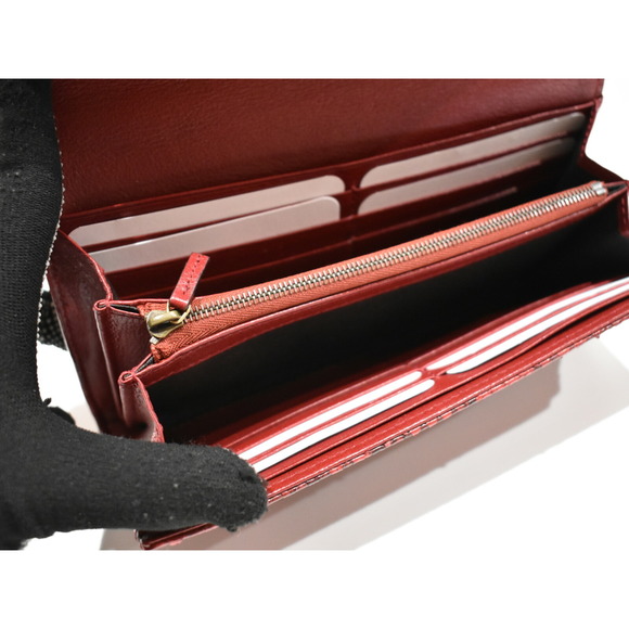 Gucci Continental Wallet Python Leather Red - Picture 8 of 11